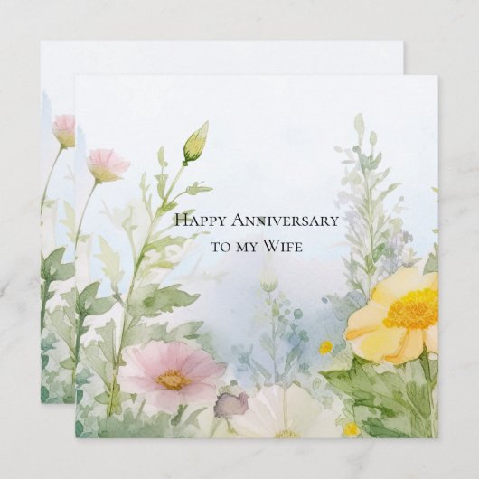 Carte De Correspondance Fleurs de printemps de l'anniversaire de la femme (Devant / Derrière)