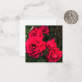 Carte De Correspondance Fleurs de roses rouges (Devant/Arrière en situation)