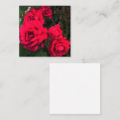 Carte De Correspondance Fleurs de roses rouges (Devant / Derrière)