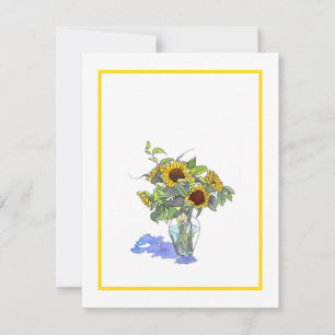 Carte De Correspondance Fleurs de soleil
