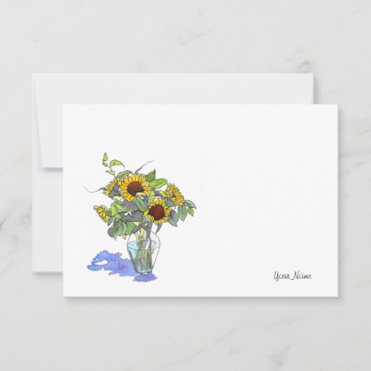 Carte De Correspondance Fleurs de soleil (Devant)