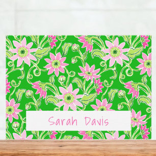 Carte De Correspondance Fleurs de soleil roses personnalisées