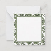 Carte De Correspondance fleurs et feuilles vertes (Dos)