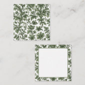 Carte De Correspondance fleurs et feuilles vertes (Devant / Derrière)