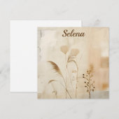 Carte De Correspondance Fleurs et herbe séchées (Devant / Derrière)