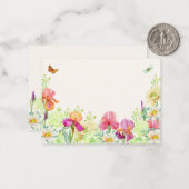 Carte De Correspondance Fleurs fleuries (Devant/Arrière en situation)