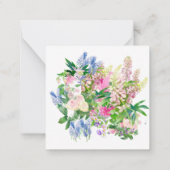 Carte De Correspondance Fleurs florales de printemps botaniques (Dos)