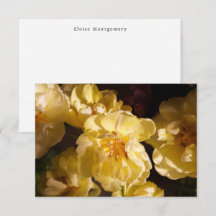 Fleurs jaunes élégantes et nom personnalisé