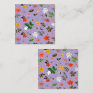 Carte De Correspondance Fleurs jaunes et roses blanches 21