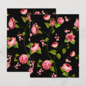 Carte De Correspondance Fleurs Motif 18 (Devant / Derrière)