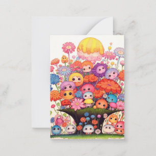 Carte De Correspondance Fleurs personnalisées, colorées, mignonnes