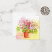 Carte De Correspondance Fleurs pointillées (Devant/Arrière en situation)