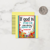 Carte De Correspondance Fleurs Rétro Inspirantes (Devant/Arrière en situation)