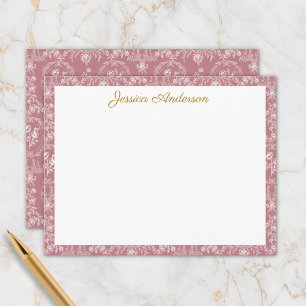 Carte De Correspondance Fleurs Rococo Vintage Nom Personnalisé Floral