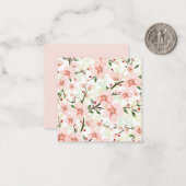 Carte De Correspondance Fleurs roses (Devant/Arrière en situation)