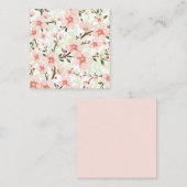 Carte De Correspondance Fleurs roses (Devant / Derrière)