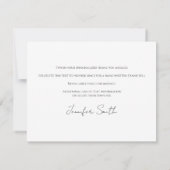 Carte De Correspondance Fleurs sauvages d'aquarelle Merci (Dos)