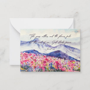 Carte De Correspondance Fleurs sauvages, la parole de Dieu demeure