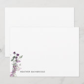 Carte De Correspondance Fleurs sauvages Lilac Personnalisées (Devant / Derrière)