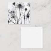 Carte De Correspondance Fleurs X-Ray B&W (Devant / Derrière)