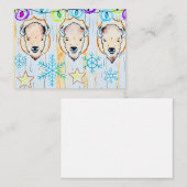 Carte De Correspondance Flocon de neige de Noël de buffle (Devant / Derrière)