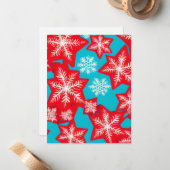 Carte De Correspondance Flocons de neige (Devant/Arrière en situation)