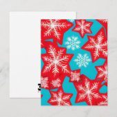 Carte De Correspondance Flocons de neige (Devant / Derrière)