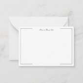 Carte De Correspondance Flocons de Neige Pailletés Noir Blanc Élégant Clas (Devant)