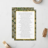 Carte De Correspondance Floraison Celtique (Devant/Arrière en situation)
