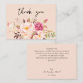 Carte De Correspondance Floraison rose - Rose petit Merci (Devant / Derrière)