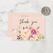 Carte De Correspondance Floraison rose - Rose petit Merci (Devant/Arrière en situation)