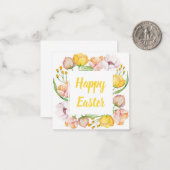 Carte De Correspondance Floral aquarelle (Devant/Arrière en situation)