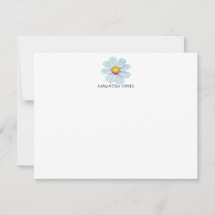 Carte De Correspondance Floral blanc peint Personnalisé