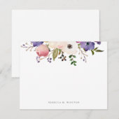 Carte De Correspondance Floral Botanique Personnalisé (Devant / Derrière)