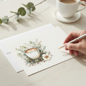 Carte De Correspondance Floral Coffee Mug Personalized