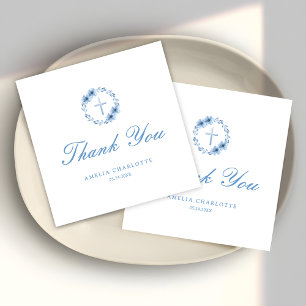 Carte De Correspondance Floral Croix chrétienne Merci du budget religieux