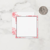 Carte De Correspondance floral délicat (Devant/Arrière en situation)