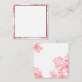 Carte De Correspondance floral délicat (Devant / Derrière)