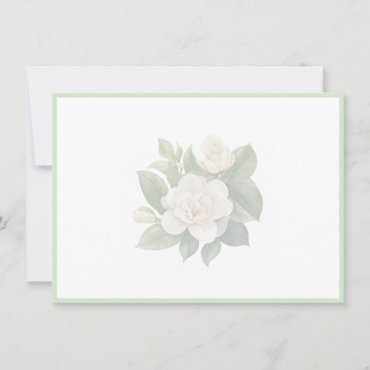 Carte De Correspondance Floral Flat Note Card (Devant)