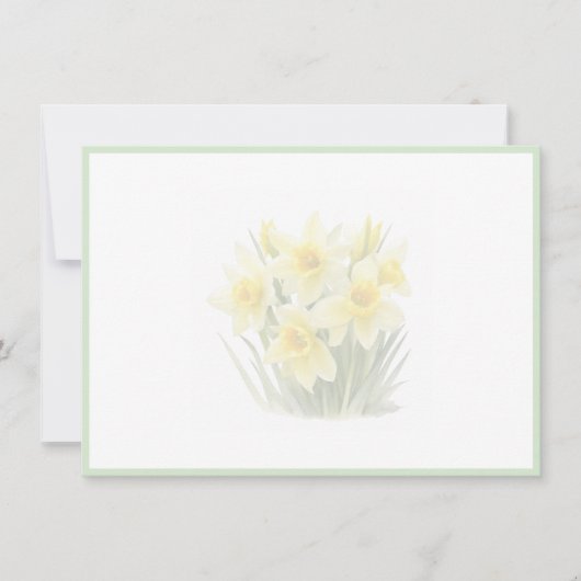Carte De Correspondance Floral Flat Note Card (Devant)