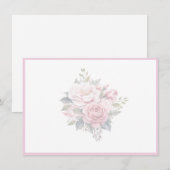 Carte De Correspondance Floral Flat Note Card (Devant / Derrière)