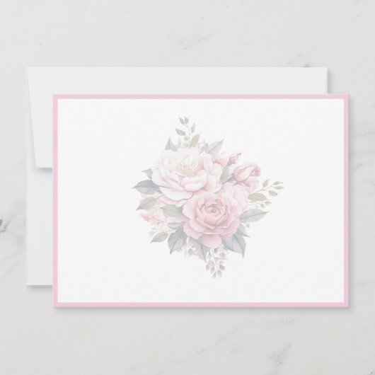 Carte De Correspondance Floral Flat Note Card (Devant)