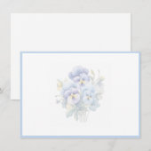 Carte De Correspondance Floral Flat Note Card (Devant / Derrière)