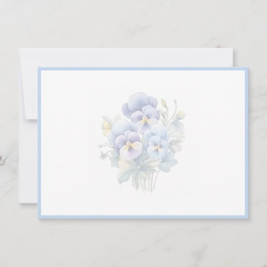Carte De Correspondance Floral Flat Note Card (Devant)