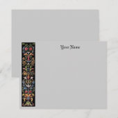 Carte De Correspondance Floral gothique modifiable lumineux médiéval (Devant / Derrière)