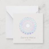 Carte De Correspondance Floral moderne Lotus Mandala (Devant)