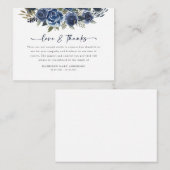 Carte De Correspondance Floral moderne Sympathy Merci funéraire (Devant / Derrière)