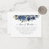 Carte De Correspondance Floral moderne Sympathy Merci funéraire (Devant/Arrière en situation)