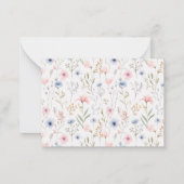 Carte De Correspondance Floral rose bleu personnalisé (Dos)