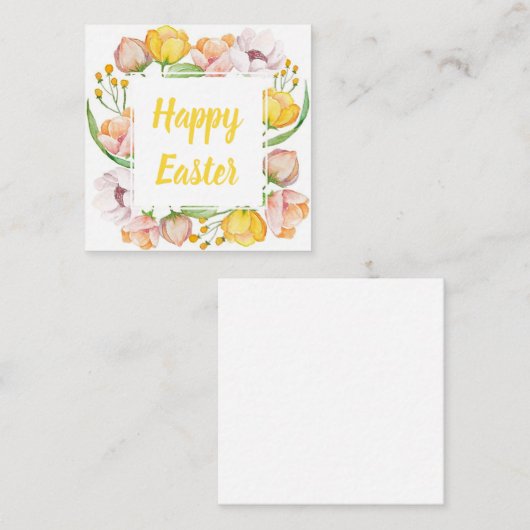 Carte De Correspondance florale aquarelle (Devant / Derrière)